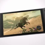 Nintendo Switch 2 chơi game The Legend of Zelda trên màn hình lớn hơn.
