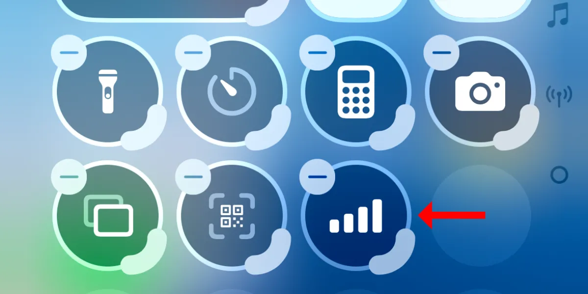 Nút dữ liệu di động được thêm vào Trung tâm điều khiển iOS 18