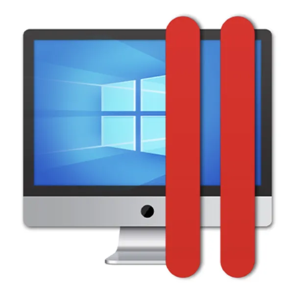 Parallels Desktop biểu tượng và giao diện, minh họa khả năng chạy Windows, macOS và Linux trên máy Mac, đặc biệt là các dòng Apple Silicon.
