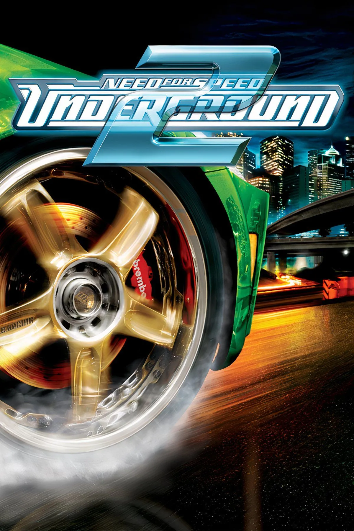 Pha drift ngoạn mục trên đường phố Bayview trong Need for Speed Underground 2, thể hiện đồ họa và tùy biến xe ấn tượng.