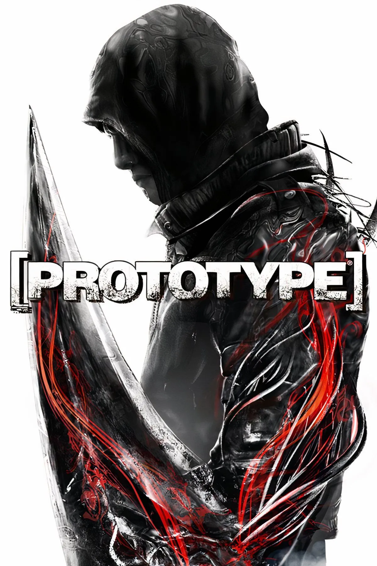 Prototype - Hình ảnh Alex Mercer sử dụng sức mạnh sinh học biến đổi cánh tay thành vũ khí, thể hiện gameplay hành động hỗn loạn.