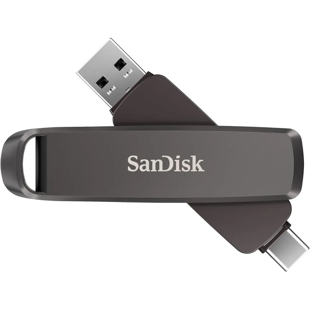 SanDisk 512GB Extreme PRO Dual Drive, một USB flash hiệu suất cao với dung lượng lớn và thiết kế hai đầu cắm