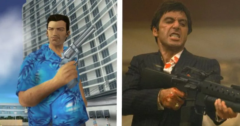 So sánh Tommy Vercetti của GTA Vice City và Tony Montana trong phim Scarface, biểu tượng tội phạm thập niên 80