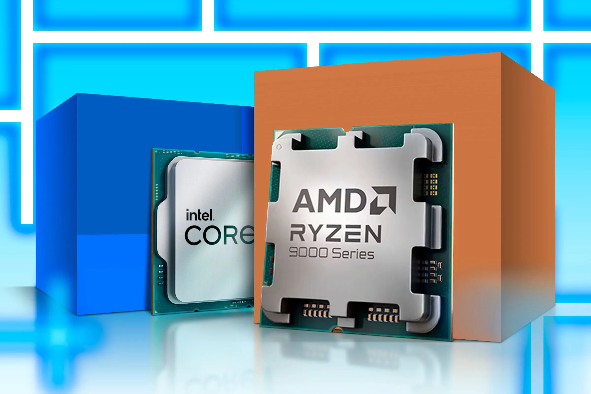 So sánh trực tiếp giữa CPU Intel và CPU AMD, đại diện cho hai ông lớn trong thị trường bộ vi xử lý.