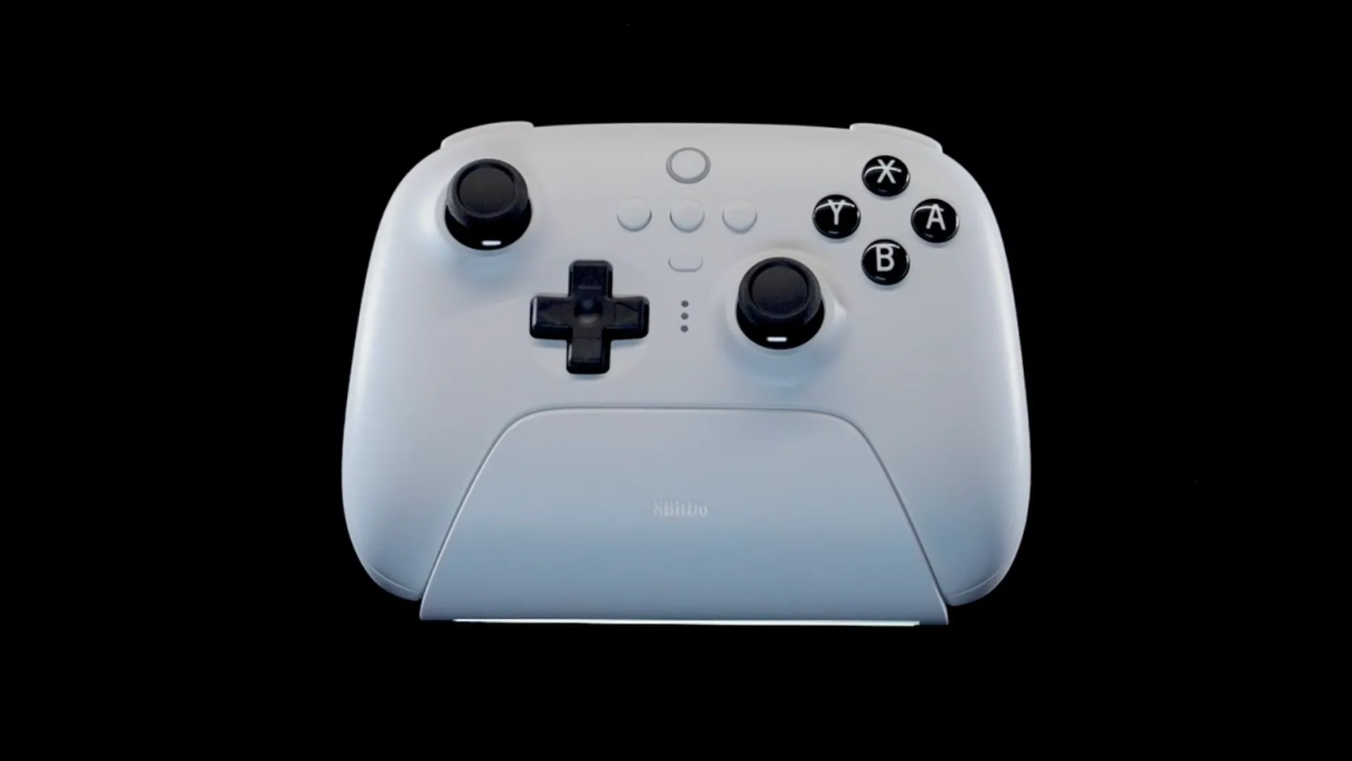 Tay cầm 8BitDo Ultimate Bluetooth Controller màu trắng với bố cục nút Nintendo.