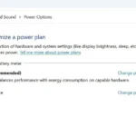 Thay đổi cài đặt gói điện năng trong Power Options của Windows 11