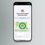 Tin nhắn Check In hiển thị trên iPhone, minh họa tính năng an toàn của iOS 17.