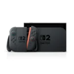 Toàn cảnh máy chơi game cầm tay Nintendo Switch 2, nổi bật với màn hình lớn và sắc màu sống động