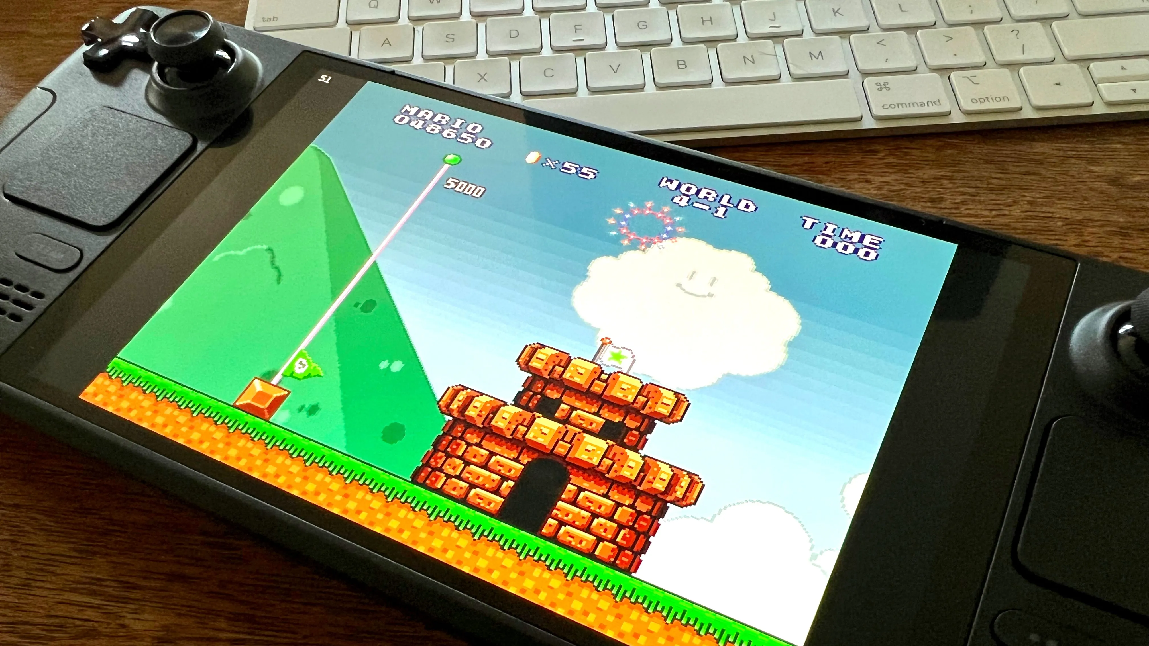 Trải nghiệm game Super Mario All-Stars giả lập trên Steam Deck với màn hình 16:10