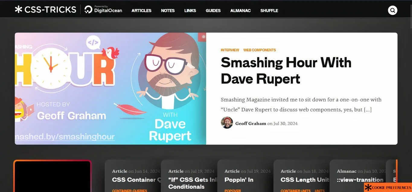 Trang chủ CSS-Tricks, chuyên trang cung cấp mẹo, thủ thuật và bài viết chuyên sâu về CSS cho các nhà phát triển web.