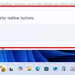 Tùy chọn thu nhỏ icon Taskbar trên Windows 11