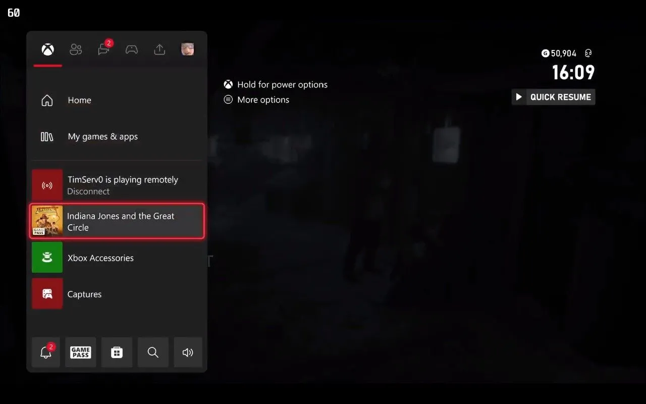 Ứng dụng Greenlight đang streaming game từ Xbox lên màn hình Mac.