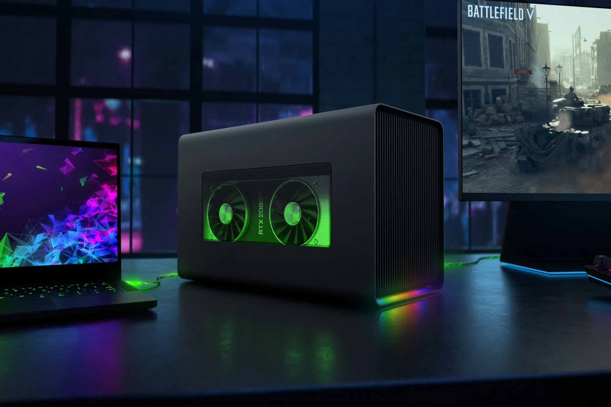 Vỏ bọc eGPU Razer Core X Chroma, cho phép người dùng tự lắp đặt card đồ họa rời.