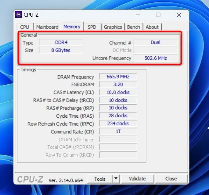 Xem thông tin chi tiết về loại RAM đang sử dụng bằng phần mềm CPU-Z